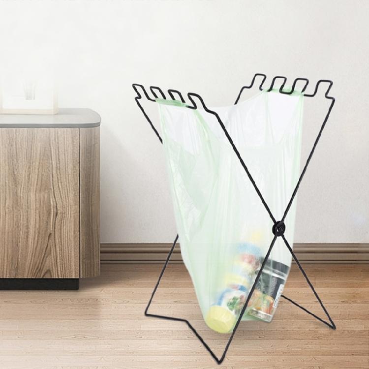Stable and Portable Litter Bag Stand Garbage Bag Holder for Picnics Tables Tents and Tailgating in Black or White