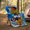 1pc Digimon Theme Blanket - Digital Print, Polyester, Cozy for All Seasons, Perfect for Outdoor, and Travel