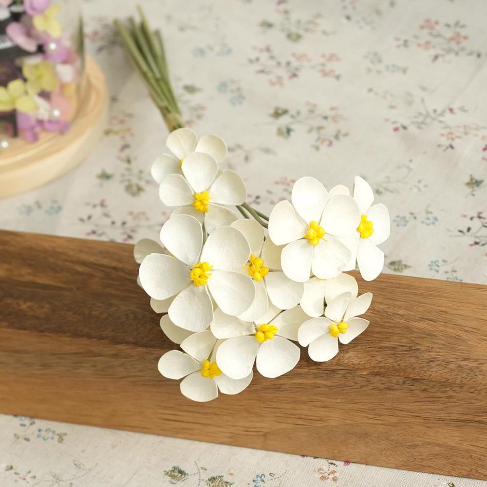 

10pcs Realistic DIY Adhesive Flower Handmade Artificial Violet Flowers Living Room жёлтый