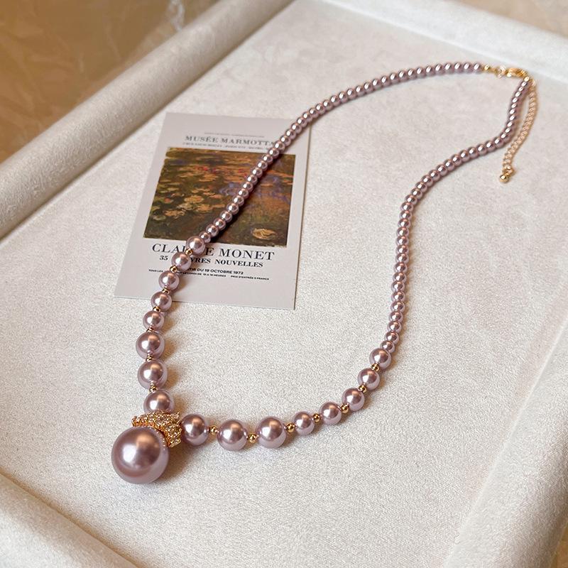 Pearl Necklace - French Vintage Light Luxury High-end Style Sweater Chain - Elegant Accessory for The Neck