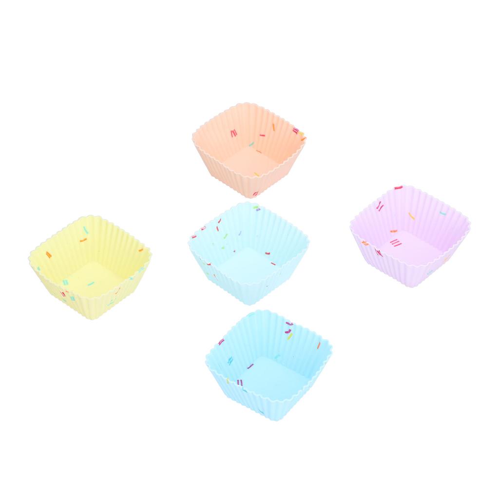 20Pcs Silicone Cupcake Mold Non Stick Reusable Baking Molds for Muffin Biscuits Cheese Cake Pastries