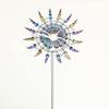 Outdoor Rotating Metal Windmill Sculpture Personalized Irregular Craft Decoration Wind Solar Spinners Yard Garden Decor