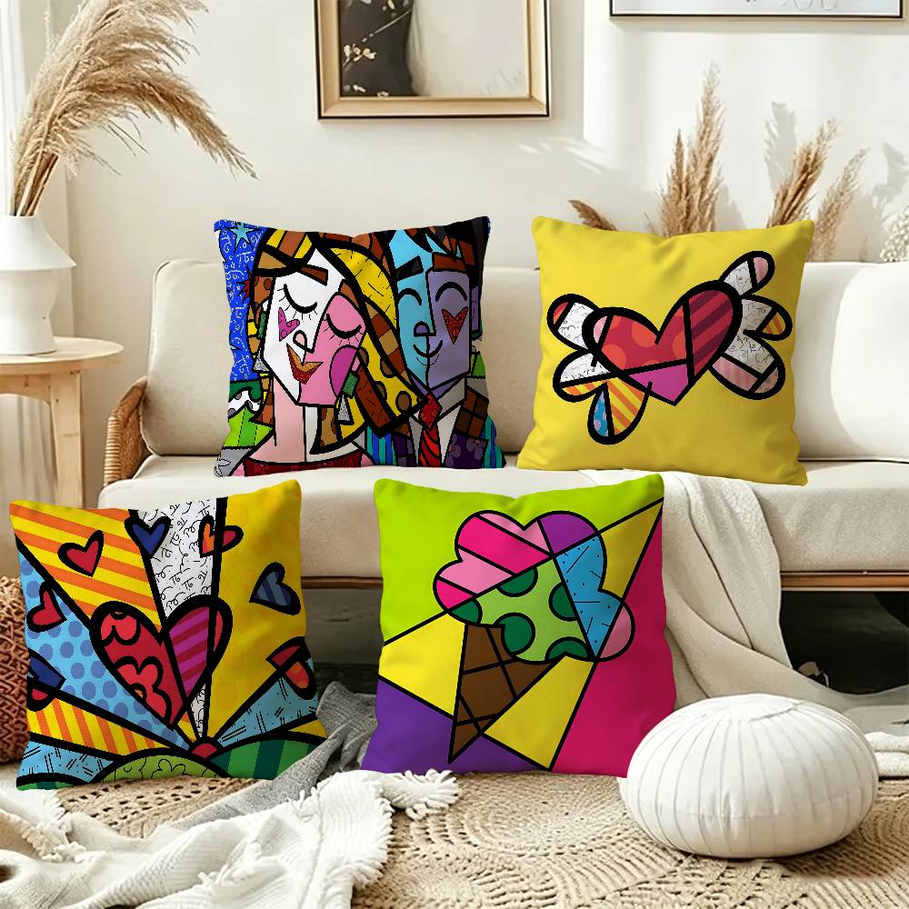 B-Britto Art Lucky Dragon pillow cover sofa cushion cover home room decoration children gift