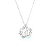 Premium Fashion Moonstone Rabbit Inlaid Diamond Clavicle Necklace Bracelet Jewelry Set For Women