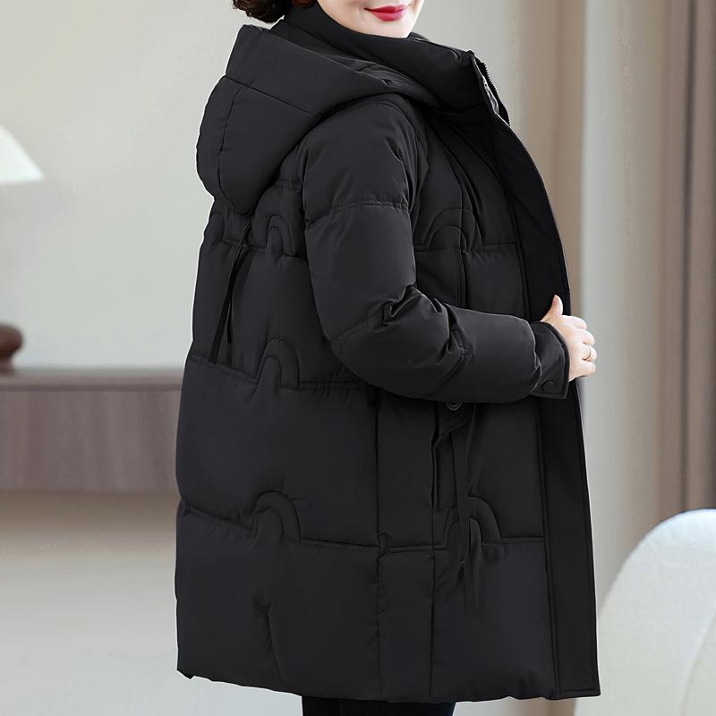 Parka Lungă pentru Femei Plus Size, Jachete Calde de Iarnă, cu Glugă, Elegantă, Largă, Groasă, Îmbrăcăminte Exterioară, Palton pentru Femei de Vârstă Mijlocie