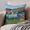 PostImpressionism PPaul Gauguin Cushion Cover Pillowcase Antidustmite Invisible Zipper Short Plush Sofa Cushion