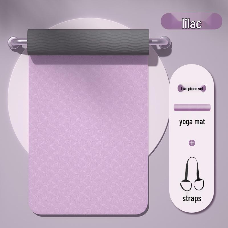 10mm Thick Non-Slip TPE Yoga & Fitness Mat for Sound Insulation & Shock Absorption