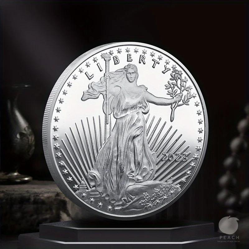 

Сувенирная коллекция монет Статуи Свободы Металлическая трехмерная рельефная памятная медаль Эмблема