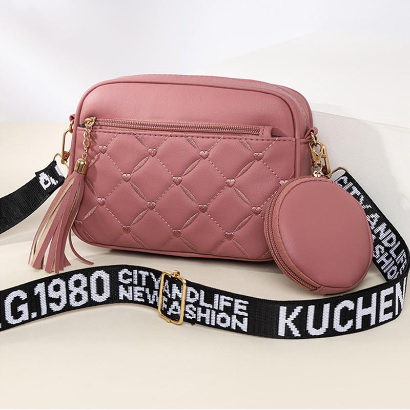 

Женские модные сумки из искусственной кожи с вышивкой, женские квадратные сумки, брендовые дизайнерские сумки на молнии, женские сумки через плечо 20x8x15cm розовый