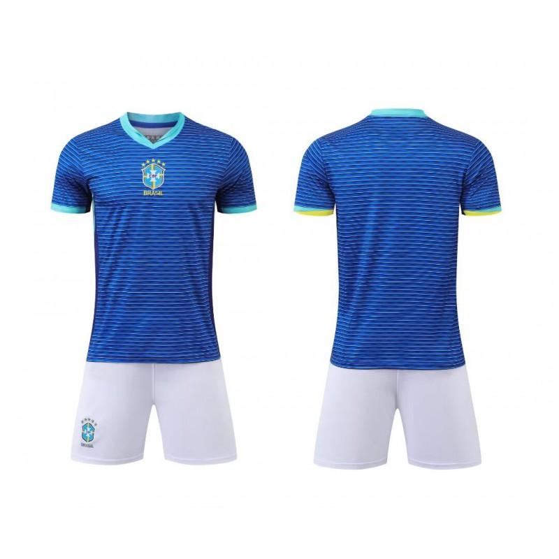 24-25 Brazil Away Football Jersey Men Kids Sports Training Soccer Shirt 14-3XL