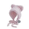 Die neue Katzenohren-Doppelschwanz-Plüsch-Strickmütze für Herbst und Winter ist niedlich, modisch, warm, ohrenschützend und gesichtsbetonend. Kleine Wollmütze