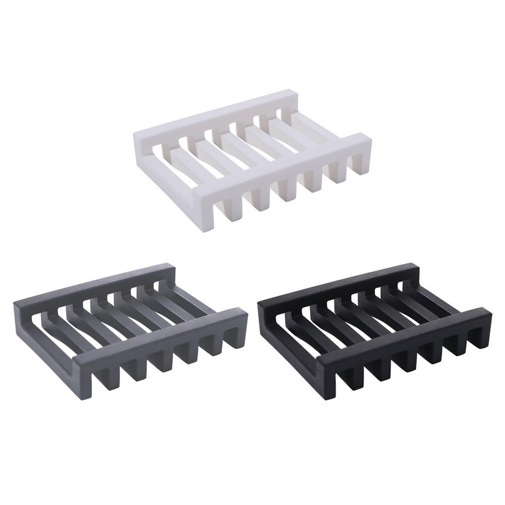 Non-slip Soap Holder Silicone Soap Box Drainer Bar Soap Dish Kitchen