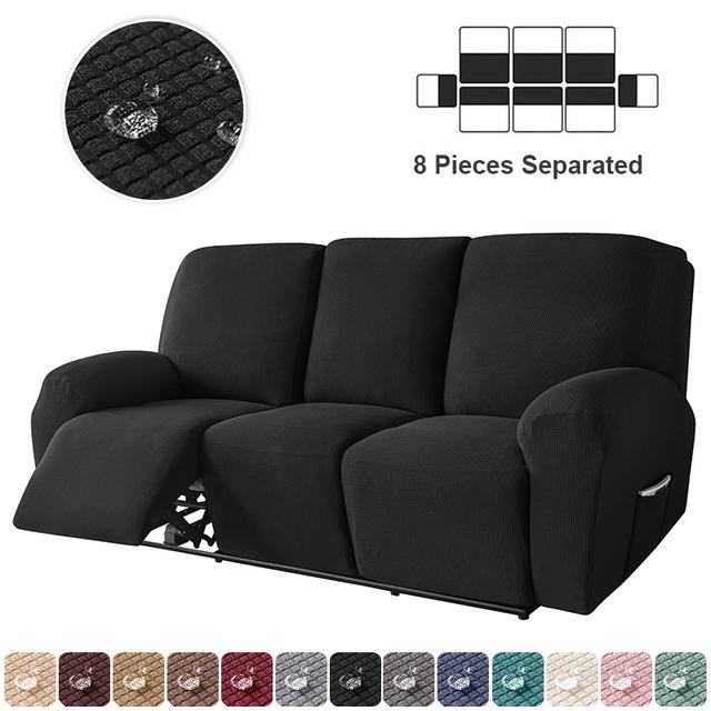 1 /3 Seater Water Repellent Polar Fleece Recliner Sofa Cover Elastic Relax Armchair Cover Stretch Lazy Boy Reclining Chair Cover