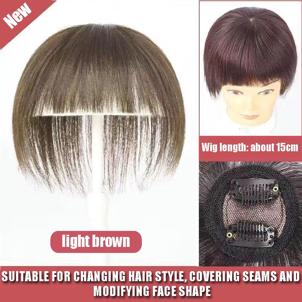 WTB Head Replacement Block Synthetic Wig Female Natural Hair Cover Breathable Straight Hair One-piece Replacement Piece Wig