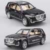 1/32 BMW X7 Off Road SUV Alloy Metal Diecast Model Car Home Trendy Toy Decorations Micro Vehicles Pull Back with Light Birthday