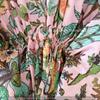 Indian Pink Long Floral Print Cotton Plus Size Maxi Women Cover Up Caftan Dress CKFTN-SCRN-FULL-BUYIT-047