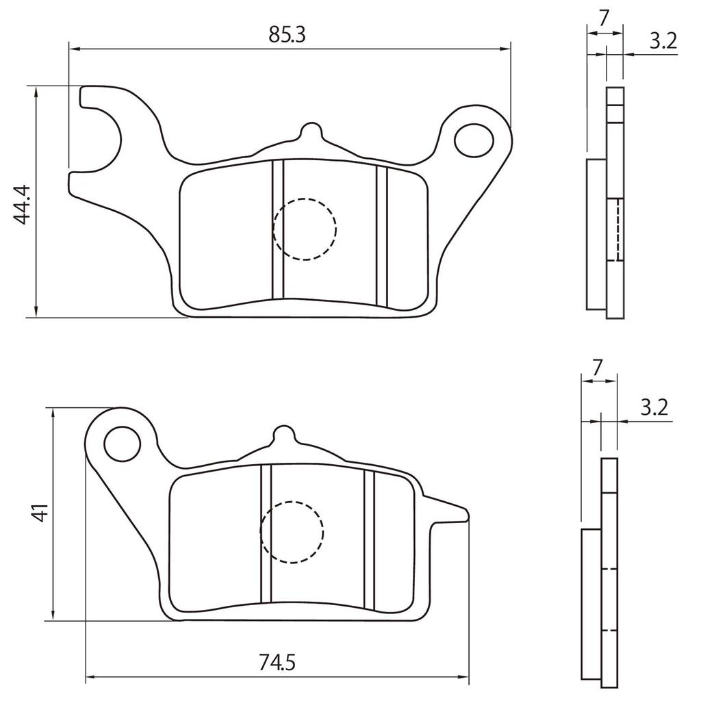 Daytona Motorcycle Brake Pads Red Pads (Semi-Metal Pads) Lead 125 (17-20) DIO110 (15-21) DUNK