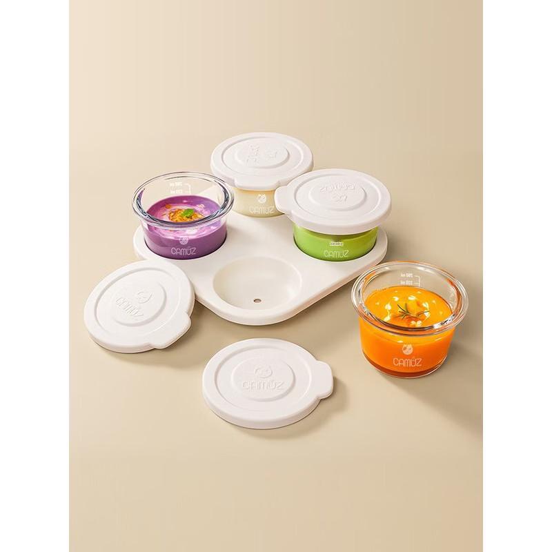 CAMUZ High Borosilicate Glass Baby Food Container Set