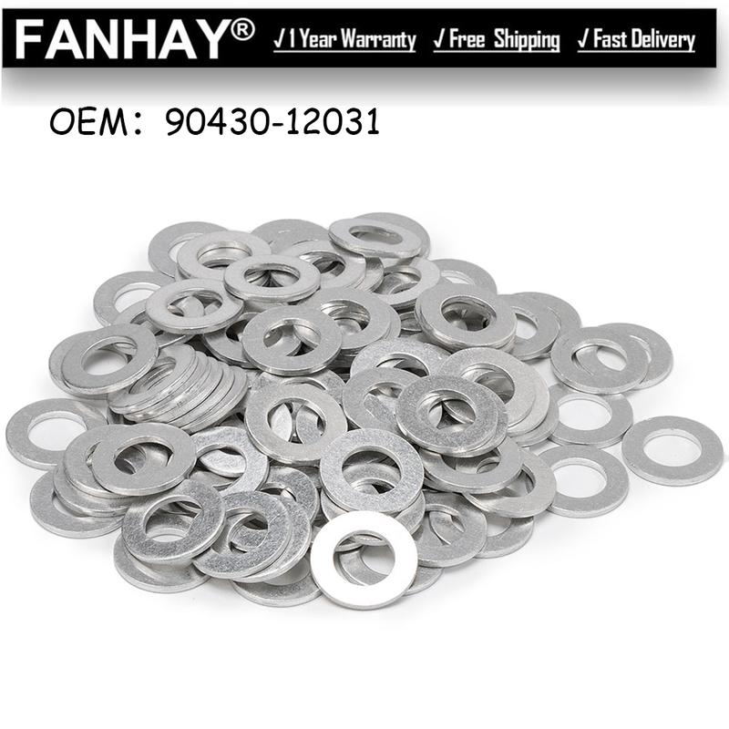 10/20/50/100PCS 90430-12031 Aluminum Oil Drain Plug Gaskets Crush Washer Seals For Toyota Camry Corolla For Lexus For Scion