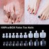 100Pcs Clear Natural Nail Extension Nail Art False Toe Nails Foot Tips Toenail Tablet Toe NailsTips