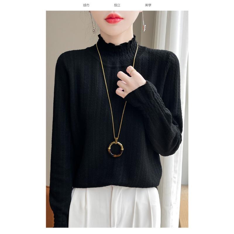 Women S Half Turtleneck Long Sleeve Pullover Top For Commute Casual Wear