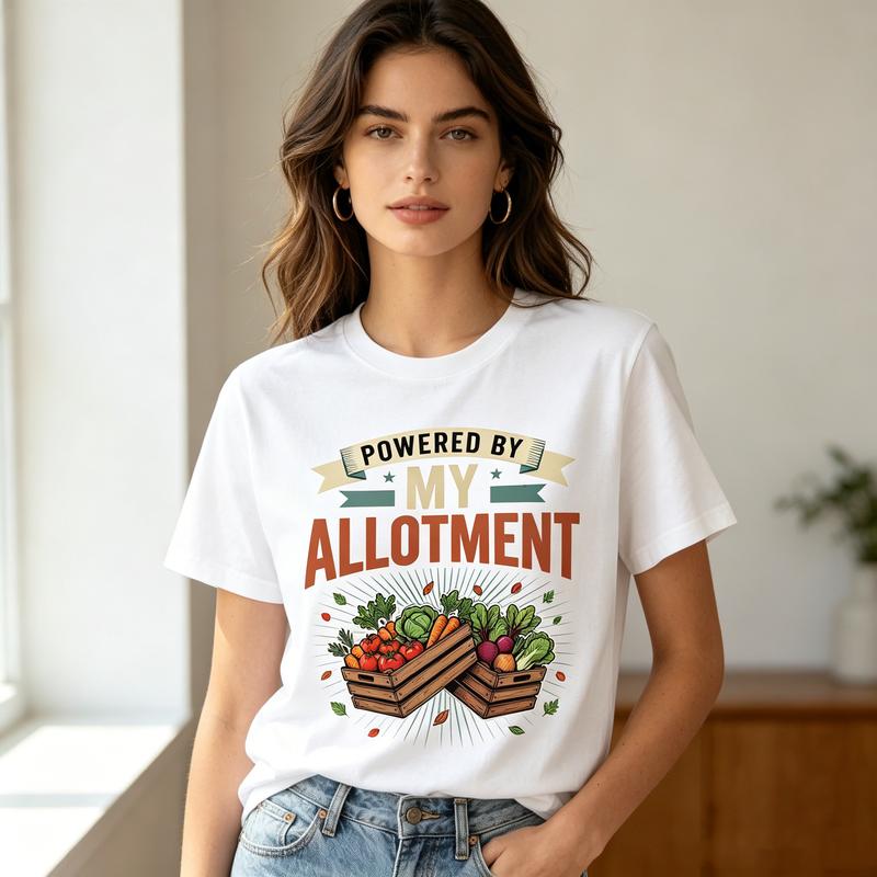 Powered By My AllotUnisext Graphic T Shirt Cute Vegetable Print Unisex Cotton Crew Neck Short Sleeve Daily Casual Street Tops