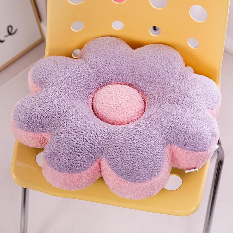 Modern Plush Dopamine Flower Cushion Soft Comfort For Sofa And Window Seats