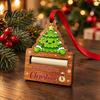 Christmas Cash Holder Ornament Holder, Creative Wooden Hanging with Red Lanyard, Holiday Money Pendant Vivid Printing for Tree Party Supplies