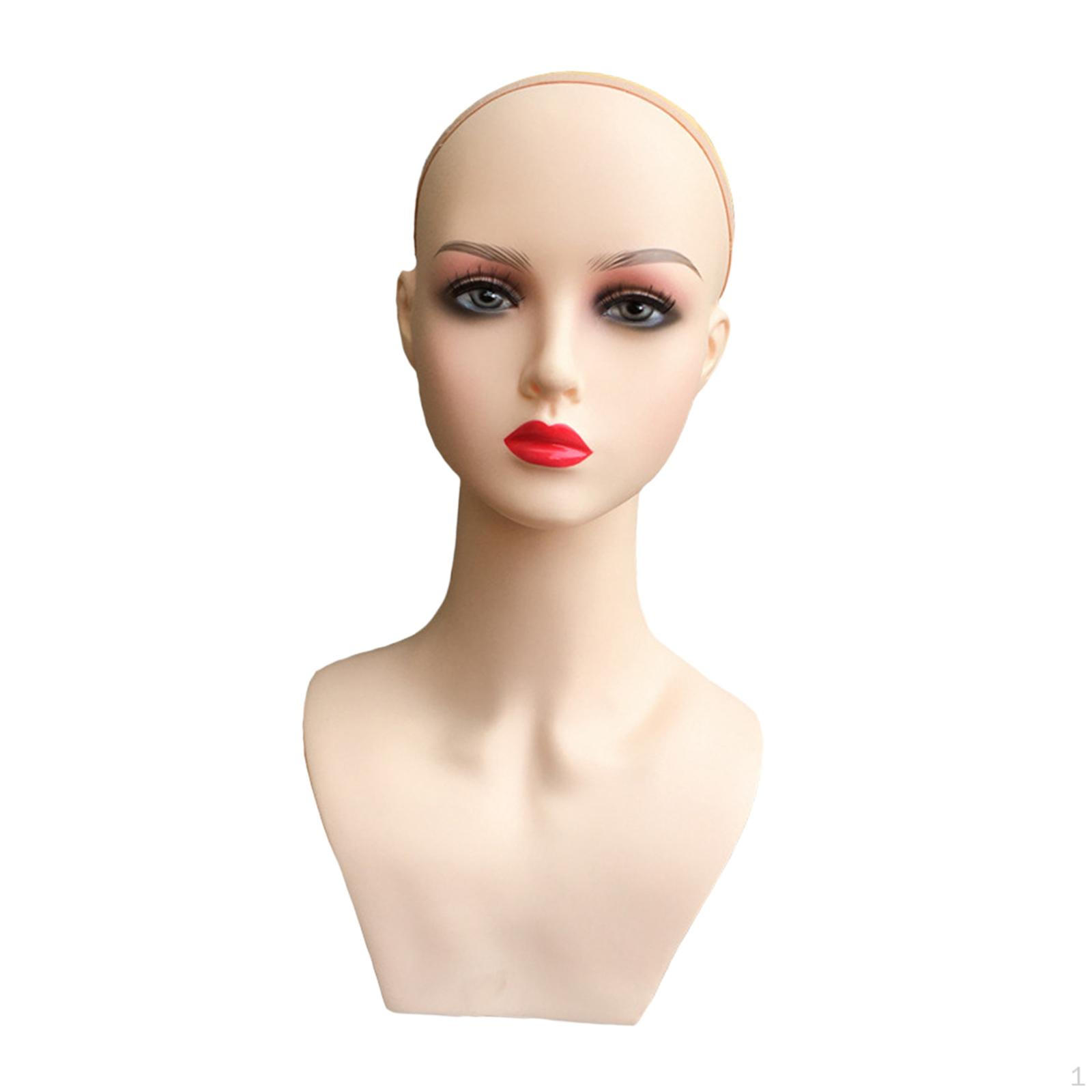 

Жіночий манекен Голова Манекен Стабільна основа Гладка перука Дисплей Модель з плечем для ювелірних перук Style A