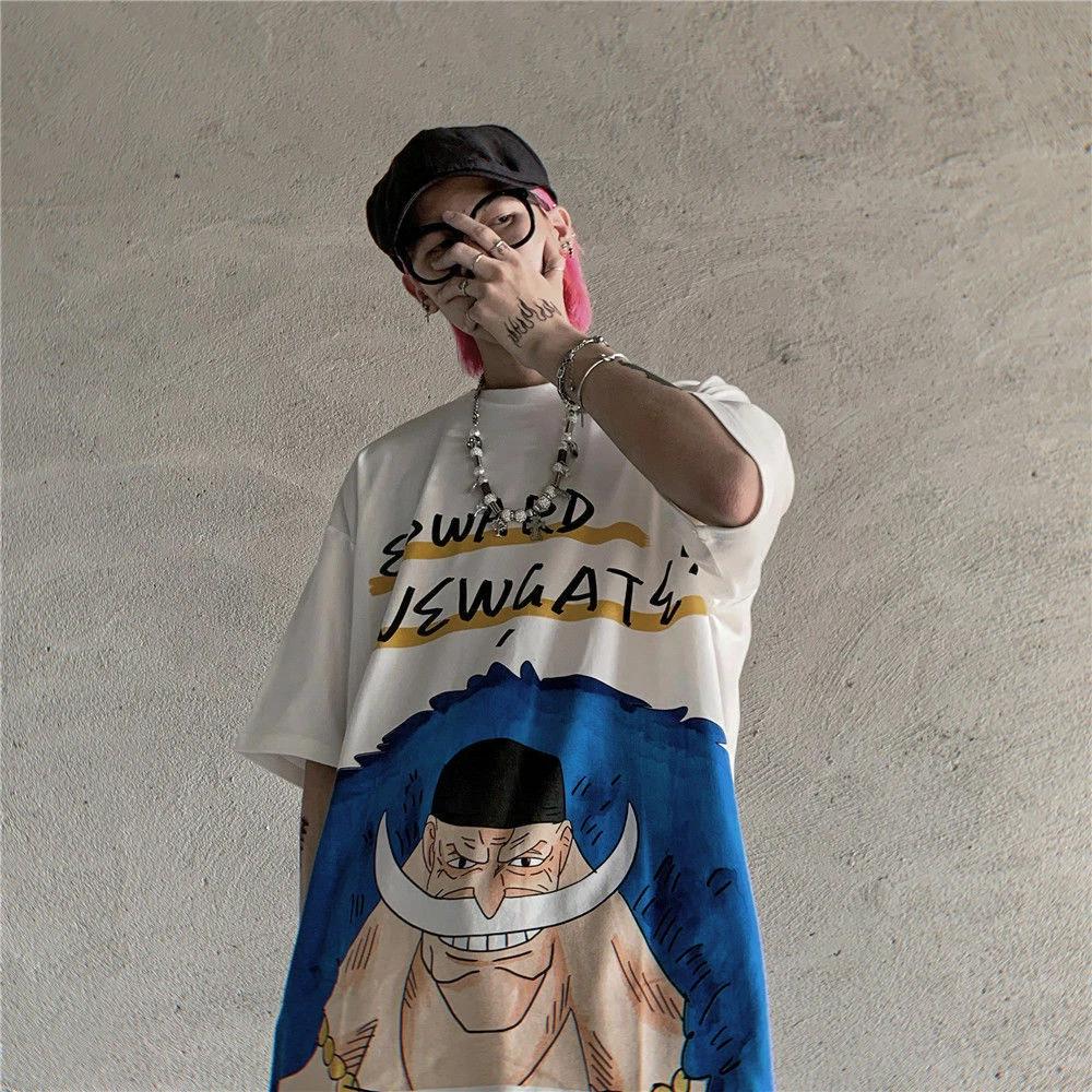 One Piece Edward Newgate Cosplay Anime Manga T-Shirt Tee Costumes Polyester L