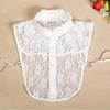 Mujer Cuello de Encaje Color Puro Solapa Desmontable Gargantilla Collar Camisa Falsa Blusa Sudadera Chaleco Accesorios