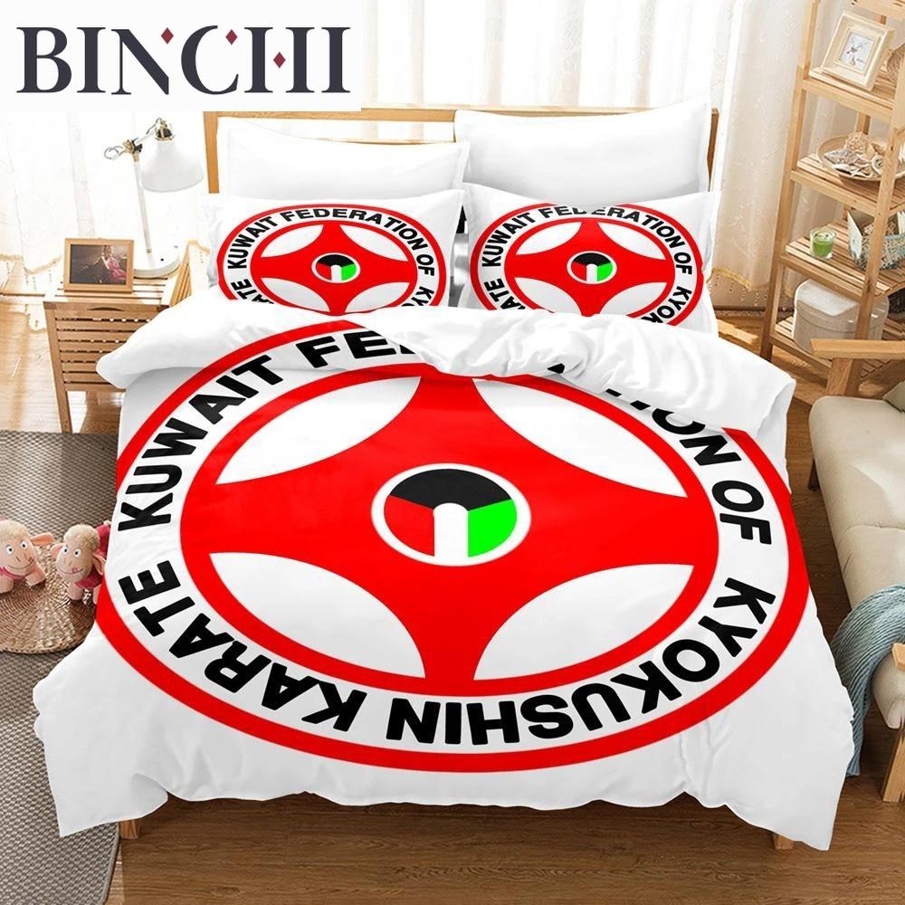3D-trykt Kyokushin Karate Sengetøyssett Gutter Jenter Twin Queen Size Dynetrekk Putetrekk Seng Barn Voksen Hjemmetekstil
