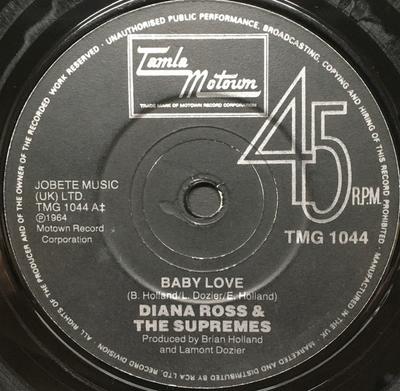 7palcová deska SUPREMES - Baby Love  TMG1044 Tamla Motown UK Soul/Funk Použitá