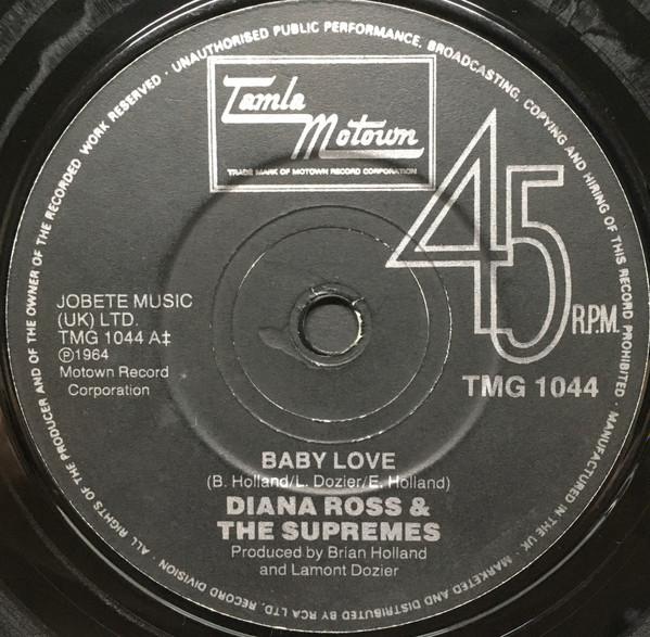 

7inch Record SUPREMES - Baby Love TMG1044 Tamla Motown UK Soul/Funk Used