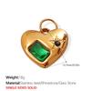 European & American Heart Pendant Necklace & Bracelet Set, Stainless Steel 18K Colorfast Jewelry for Women