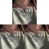 Collana Pendente Geometrico Bohemien in Lega con Cordino in Pelle per Donne Stile Estivo