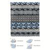 Bohemian Aztec Geometric Fleece Blanket - Soft Breathable Polyester, High-Definition Digital Print, All-Season Machine Wash