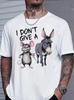 Classic Men's Fashion Casual Trendy Adult Graphic T Shirt with I Dont Give A Phr