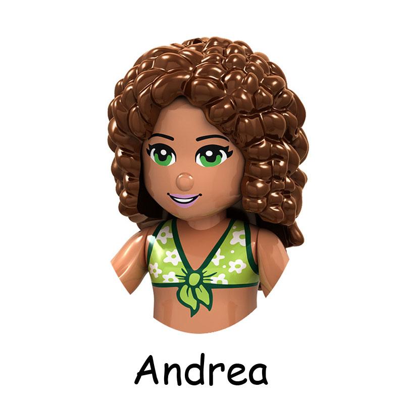 Non-Toxic Fairy Tale Princess Children Belle Beast Cinderalla Anna Olivia Model Figure Blocks Construction Building Bricks Toys For Children