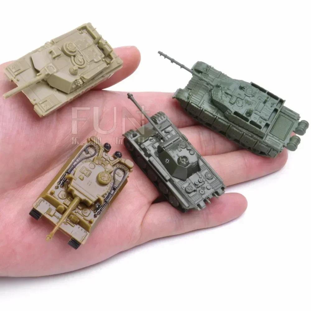 1/144 4D Classic WWII Panzermodell Deutscher Tiger Leopard US M1A2 Russland T80 Israelischer MA4 Chinesischer 59 Sandtisch Plastikpanzer Spielzeug