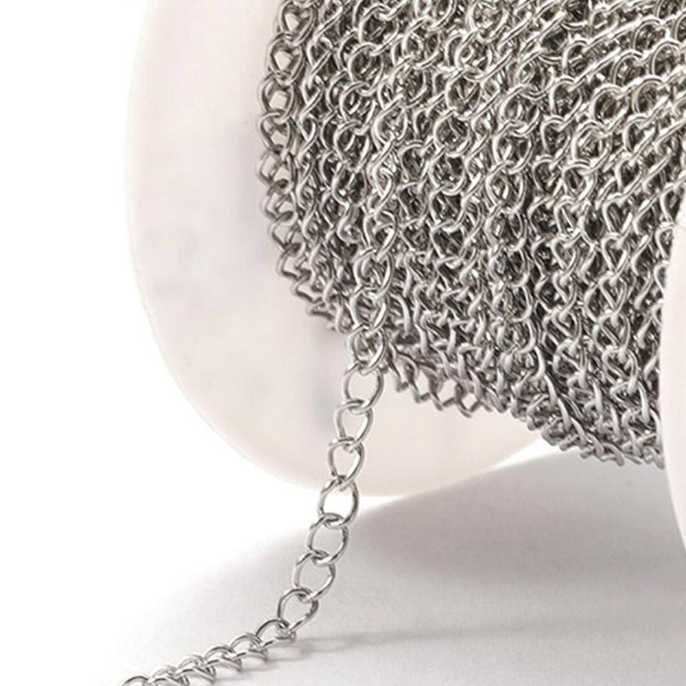 No Fade 2meters Stainless Steel Chains for Jewelry Making Supplies Bracelet Necklace Earrings High Quality Chain DIY Accessories