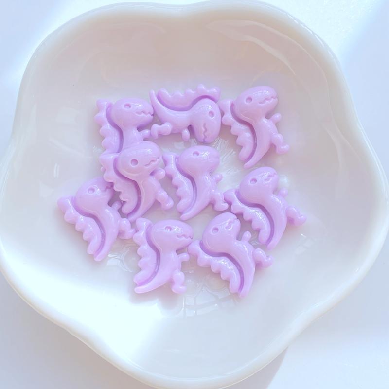 30Pcs New Cute Mini 12*15mm Little Dinosaur Flat Back Resin Nail Enhancement Jewelry Craft Decoration Accessorie