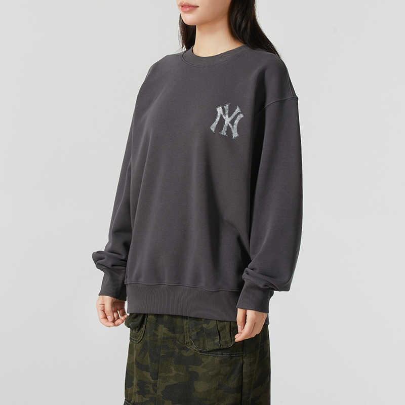 New MLB New York Yankees Sweatshirt Unisex Charcoal Gray 3AMTM0851-50CGS