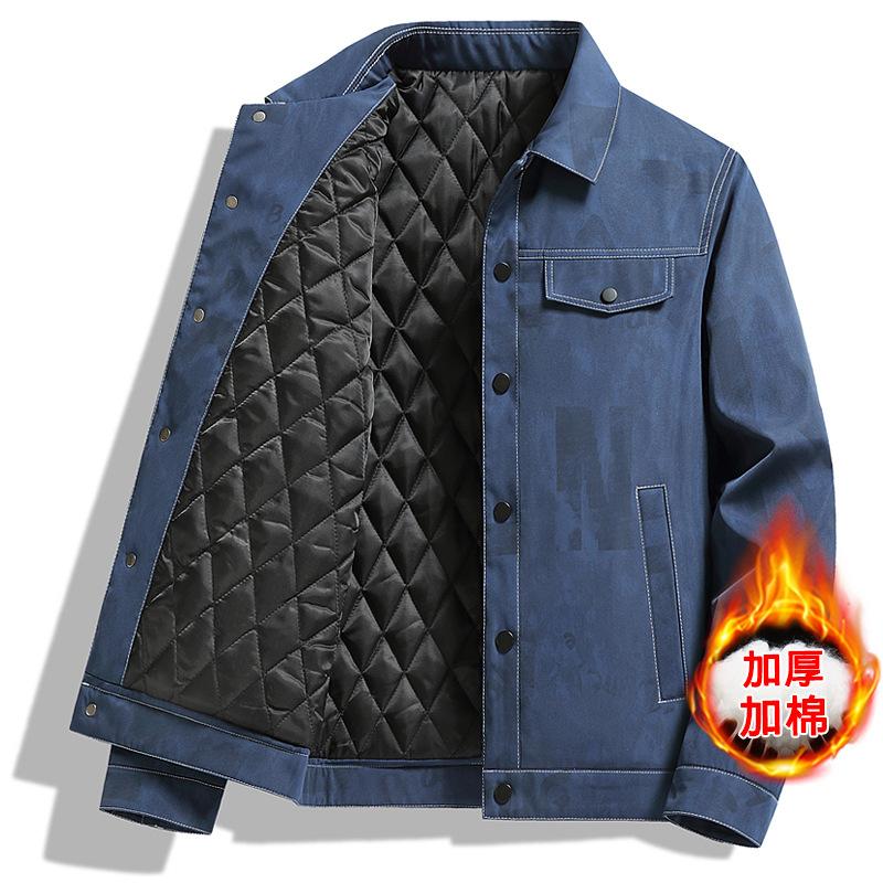 Jacke Herren Neue Herbstmantel Große Größe Koreanische Version des Casual Revers Top Herren