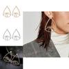 Trendy Eye-shaped Geometric Earrings Fashionable Alloy Jewelry For Women