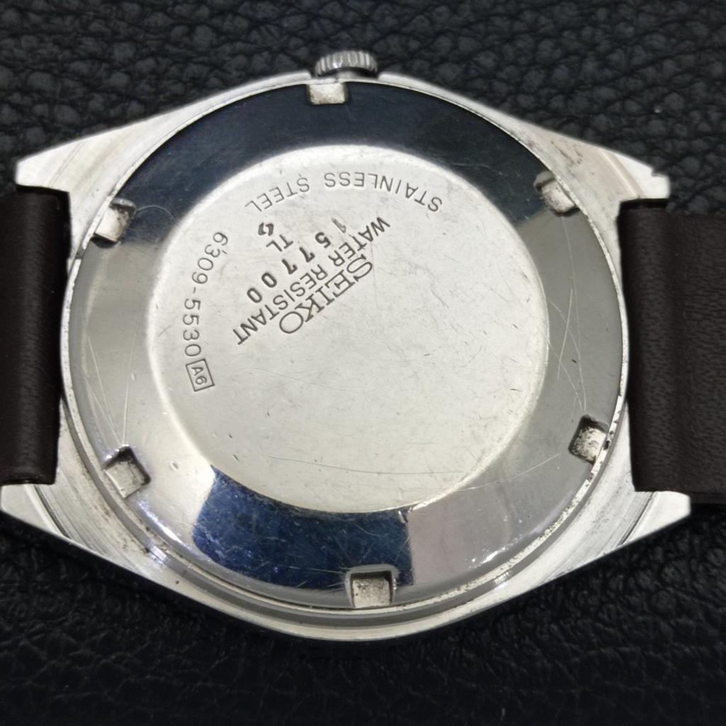 JAPAN VINTAGE SEIKO 5 AUTOMATIC 6309A MENS PEACH COLOR DIAL WATCH A701466-5