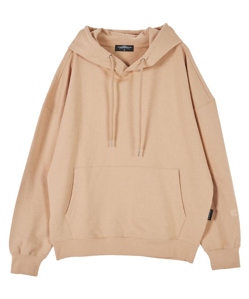 Basic Oversized Drop Shoulder Hoodie_Peach