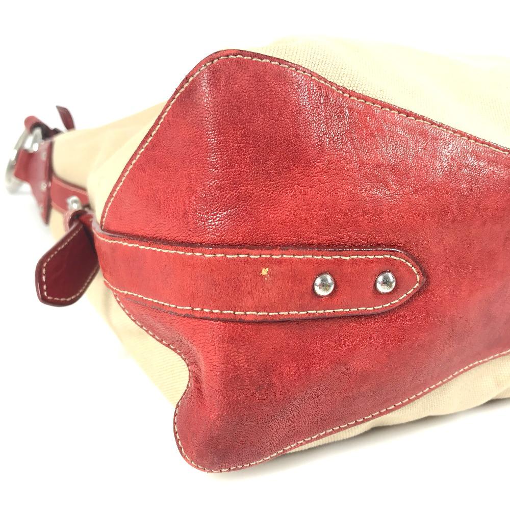 PRADA logo Shoulder Rope Canvas Tote Bag Hobo Bag Shoulder Bag