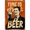 Pc Kaltes Bier Vintage Metallschild (xcm xin) Erfrischendes Retro-Bar-Dekor für Bierliebhaber