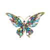 Elegant Retro Crystal Enamel Butterfly Brooch for Women